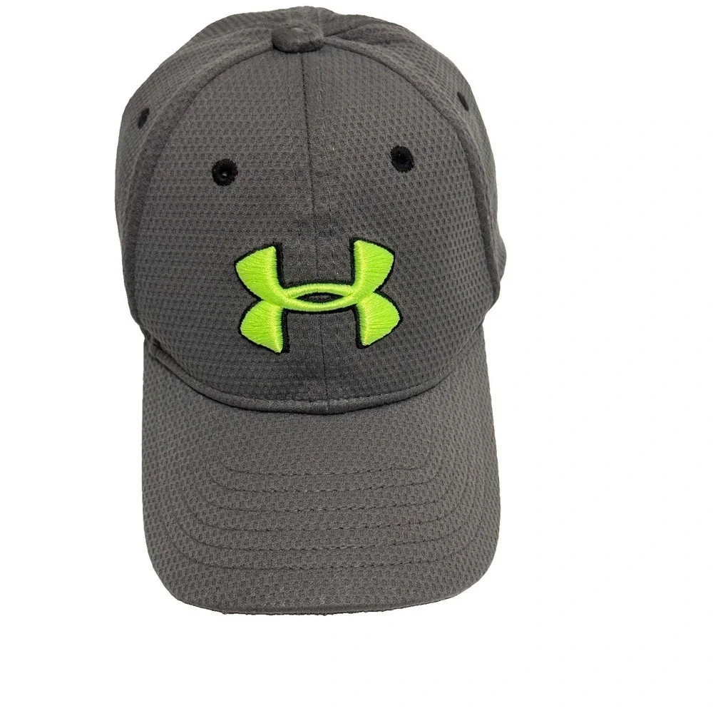 Under Armour Grey Fluorescent Green Logo Youth (1 - 3yrs) Baseball Hat
